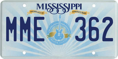 MS license plate MME362