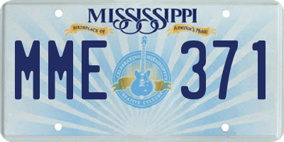 MS license plate MME371