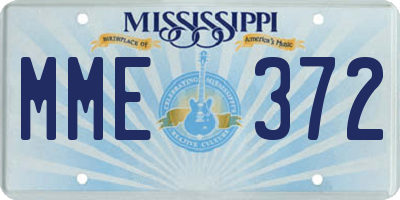 MS license plate MME372