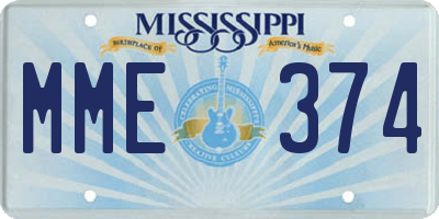 MS license plate MME374
