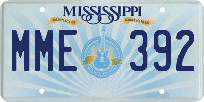 MS license plate MME392