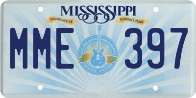 MS license plate MME397
