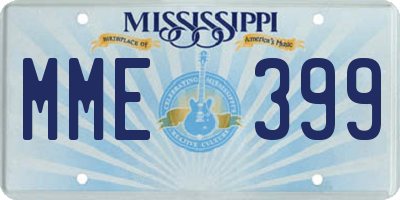 MS license plate MME399