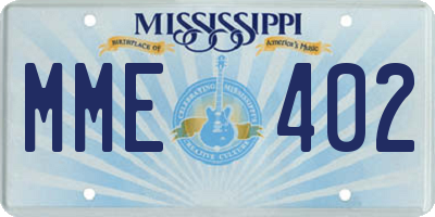 MS license plate MME402