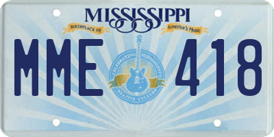 MS license plate MME418