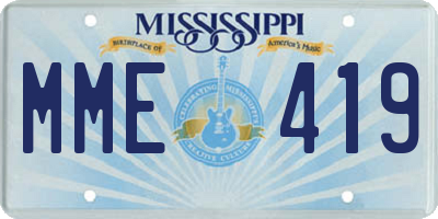 MS license plate MME419