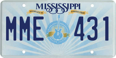 MS license plate MME431
