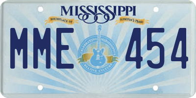 MS license plate MME454