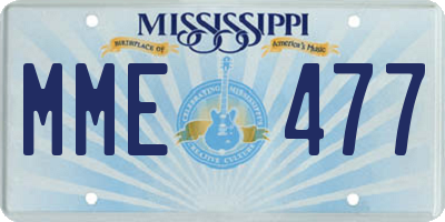 MS license plate MME477
