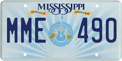 MS license plate MME490