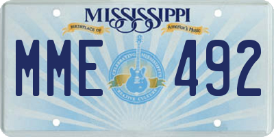 MS license plate MME492