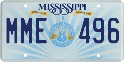 MS license plate MME496