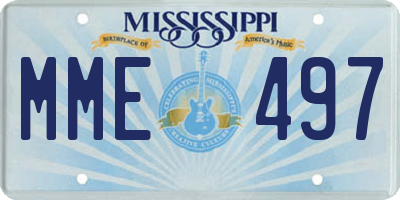 MS license plate MME497