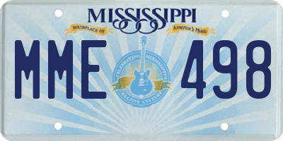 MS license plate MME498
