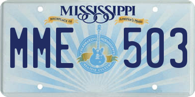 MS license plate MME503