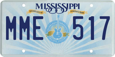 MS license plate MME517