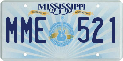 MS license plate MME521