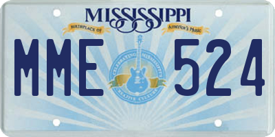 MS license plate MME524