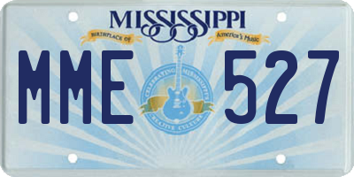 MS license plate MME527