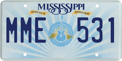 MS license plate MME531