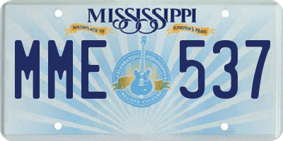 MS license plate MME537