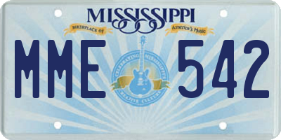 MS license plate MME542