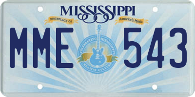 MS license plate MME543