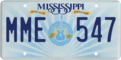 MS license plate MME547