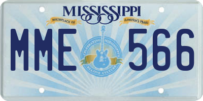 MS license plate MME566