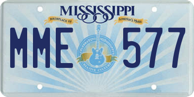 MS license plate MME577