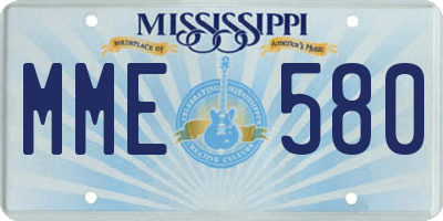 MS license plate MME580