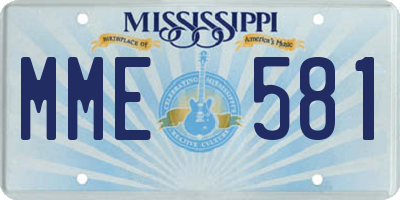 MS license plate MME581
