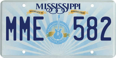 MS license plate MME582