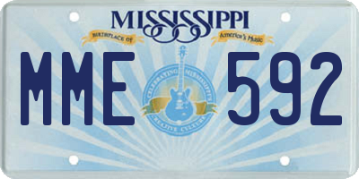MS license plate MME592