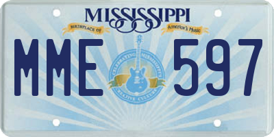 MS license plate MME597
