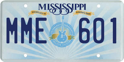 MS license plate MME601