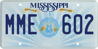 MS license plate MME602