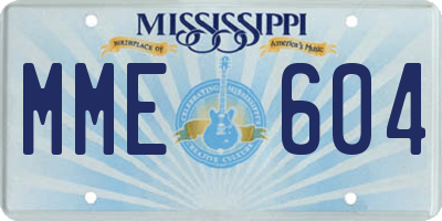 MS license plate MME604