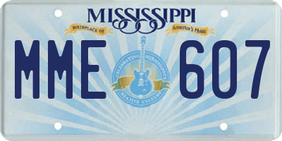 MS license plate MME607