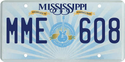 MS license plate MME608