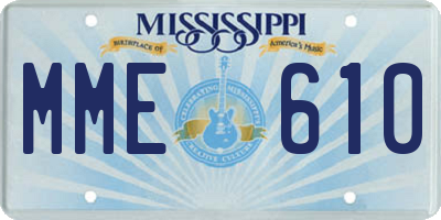 MS license plate MME610