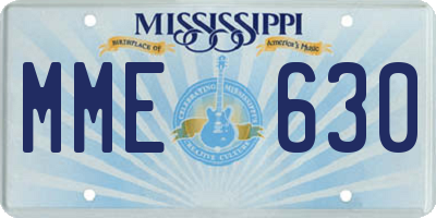 MS license plate MME630