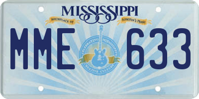 MS license plate MME633