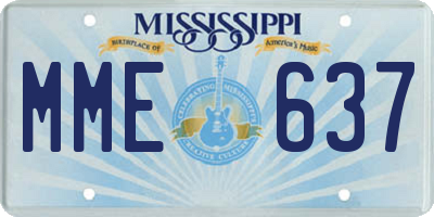 MS license plate MME637