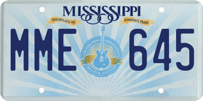 MS license plate MME645