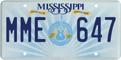 MS license plate MME647