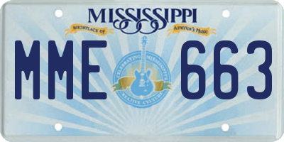 MS license plate MME663