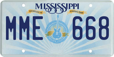 MS license plate MME668