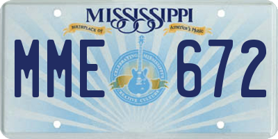 MS license plate MME672
