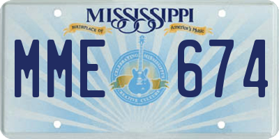 MS license plate MME674